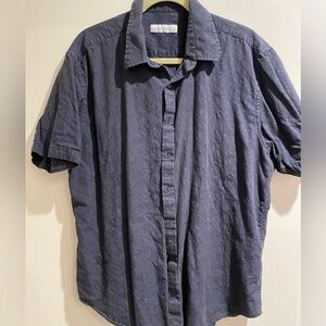 James Campbell short sleeve casual button up shirt size XL